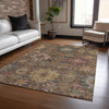 Piper Looms Chantille Medallions ACN2151 Chocolate Machine Washable Area Rug Lifestyle Image Feature