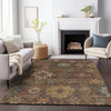 Piper Looms Chantille Medallions ACN2151 Chocolate Machine Washable Area Rug Lifestyle Image Feature