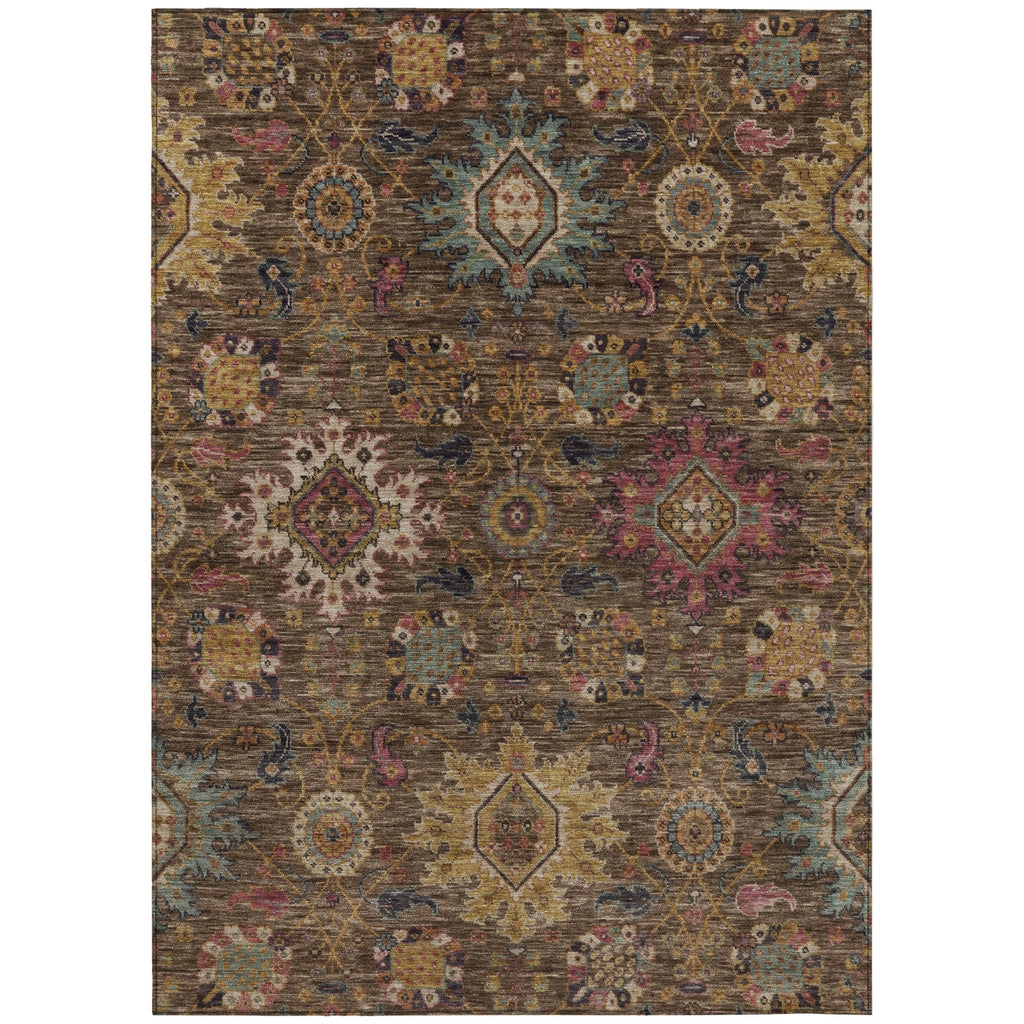 Piper Looms Chantille Medallions ACN2151 Chocolate Machine Washable Area Rug main image