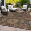 Piper Looms Chantille Medallions ACN2151 Chocolate Machine Washable Area Rug Outdoor Lifestyle Image Feature