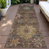 Piper Looms Chantille Medallions ACN2151 Chocolate Machine Washable Area Rug Runner Outdoor Lifestyle Image Feature