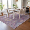 Piper Looms Chantille Medallions ACN2151 Eggplant Machine Washable Area Rug Lifestyle Image Feature