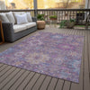 Piper Looms Chantille Medallions ACN2151 Eggplant Machine Washable Area Rug Outdoor Lifestyle Image Feature