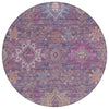 Piper Looms Chantille Medallions ACN2151 Eggplant Machine Washable Area Rug Round Main Image