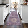 Piper Looms Chantille Medallions ACN2151 Eggplant Machine Washable Area Rug Runner Lifestyle Image Feature