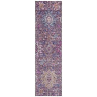Piper Looms Chantille Medallions ACN2151 Eggplant Machine Washable Area Rug Runner Main Image
