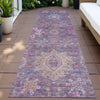 Piper Looms Chantille Medallions ACN2151 Eggplant Machine Washable Area Rug Runner Outdoor Lifestyle Image Feature