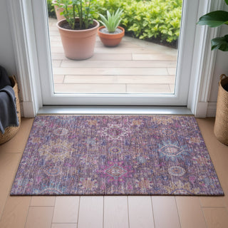 Piper Looms Chantille Medallions ACN2151 Eggplant Machine Washable Area Rug Scatter Lifestyle Image Feature