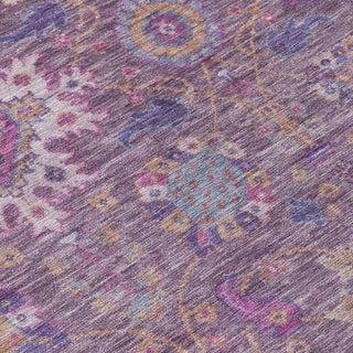 Piper Looms Chantille Medallions ACN2151 Eggplant Machine Washable Area Rug Swatch Image
