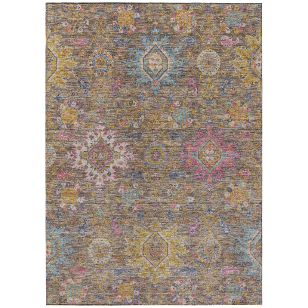 Piper Looms Chantille Medallions ACN2151 Mocha Machine Washable Area Rug main image