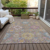 Piper Looms Chantille Medallions ACN2151 Mocha Machine Washable Area Rug Outdoor Lifestyle Image Feature