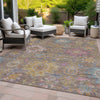 Piper Looms Chantille Medallions ACN2151 Mocha Machine Washable Area Rug Outdoor Lifestyle Image Feature