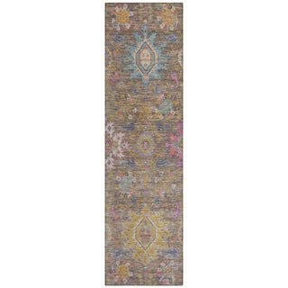 Piper Looms Chantille Medallions ACN2151 Mocha Machine Washable Area Rug Runner Main Image
