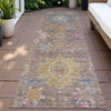 Piper Looms Chantille Medallions ACN2151 Mocha Machine Washable Area Rug Runner Outdoor Lifestyle Image Feature