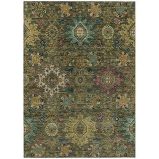 Piper Looms Chantille Medallions ACN2151 Olive Machine Washable Area Rug main image