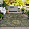 Piper Looms Chantille Medallions ACN2151 Olive Machine Washable Area Rug Outdoor Lifestyle Image Feature
