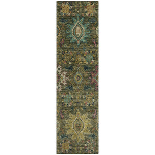 Piper Looms Chantille Medallions ACN2151 Olive Machine Washable Area Rug Runner Main Image