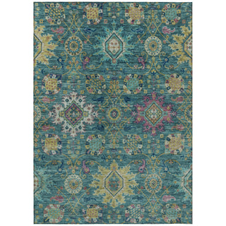 Piper Looms Chantille Medallions ACN2151 Teal Machine Washable Area Rug main image