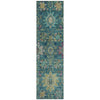 Piper Looms Chantille Medallions ACN2151 Teal Machine Washable Area Rug Runner Main Image
