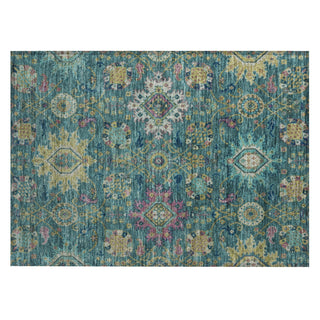Piper Looms Chantille Medallions ACN2151 Teal Machine Washable Area Rug Scatter Main Image
