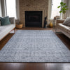 Piper Looms Chantille Stripes ACN2152 Blue Machine Washable Area Rug Lifestyle Image Feature