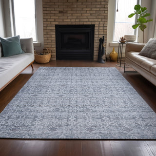Piper Looms Chantille Stripes ACN2152 Blue Machine Washable Area Rug Lifestyle Image Feature