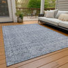 Piper Looms Chantille Stripes ACN2152 Blue Machine Washable Area Rug Outdoor Lifestyle Image Feature