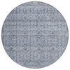 Piper Looms Chantille Stripes ACN2152 Blue Machine Washable Area Rug Round Main Image