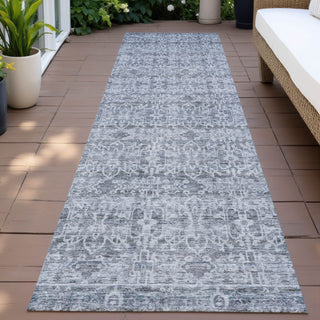 Piper Looms Chantille Stripes ACN2152 Blue Machine Washable Area Rug Runner Outdoor Lifestyle Image Feature