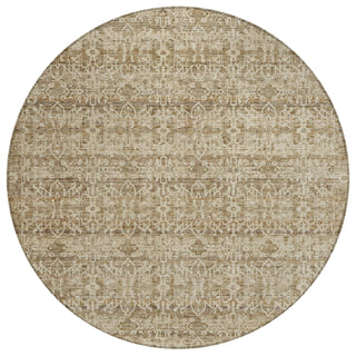 Piper Looms Chantille Stripes ACN2152 Brown Machine Washable Area Rug Round Main Image