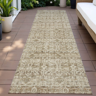 Piper Looms Chantille Stripes ACN2152 Brown Machine Washable Area Rug Runner Outdoor Lifestyle Image Feature