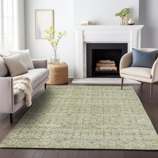 Piper Looms Chantille Stripes ACN2152 Sage Machine Washable Area Rug Lifestyle Image Feature