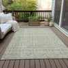 Piper Looms Chantille Stripes ACN2152 Sage Machine Washable Area Rug Outdoor Lifestyle Image Feature