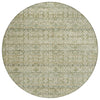 Piper Looms Chantille Stripes ACN2152 Sage Machine Washable Area Rug Round Main Image