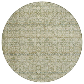 Piper Looms Chantille Stripes ACN2152 Sage Machine Washable Area Rug Round Main Image