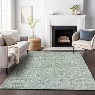 Piper Looms Chantille Stripes ACN2152 Teal Machine Washable Area Rug Lifestyle Image Feature