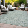 Piper Looms Chantille Stripes ACN2152 Teal Machine Washable Area Rug Outdoor Lifestyle Image Feature