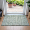 Piper Looms Chantille Stripes ACN2152 Teal Machine Washable Area Rug Scatter Lifestyle Image Feature