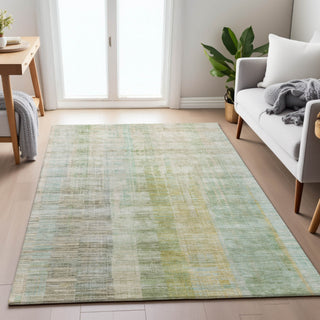 Piper Looms Chantille Stripes ACN2153 Linen Machine Washable Area Rug Lifestyle Image Feature