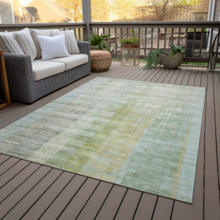 Piper Looms Chantille Stripes ACN2153 Linen Machine Washable Area Rug Outdoor Lifestyle Image Feature