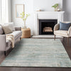 Piper Looms Chantille Stripes ACN2154 Aqua Machine Washable Area Rug Lifestyle Image Feature