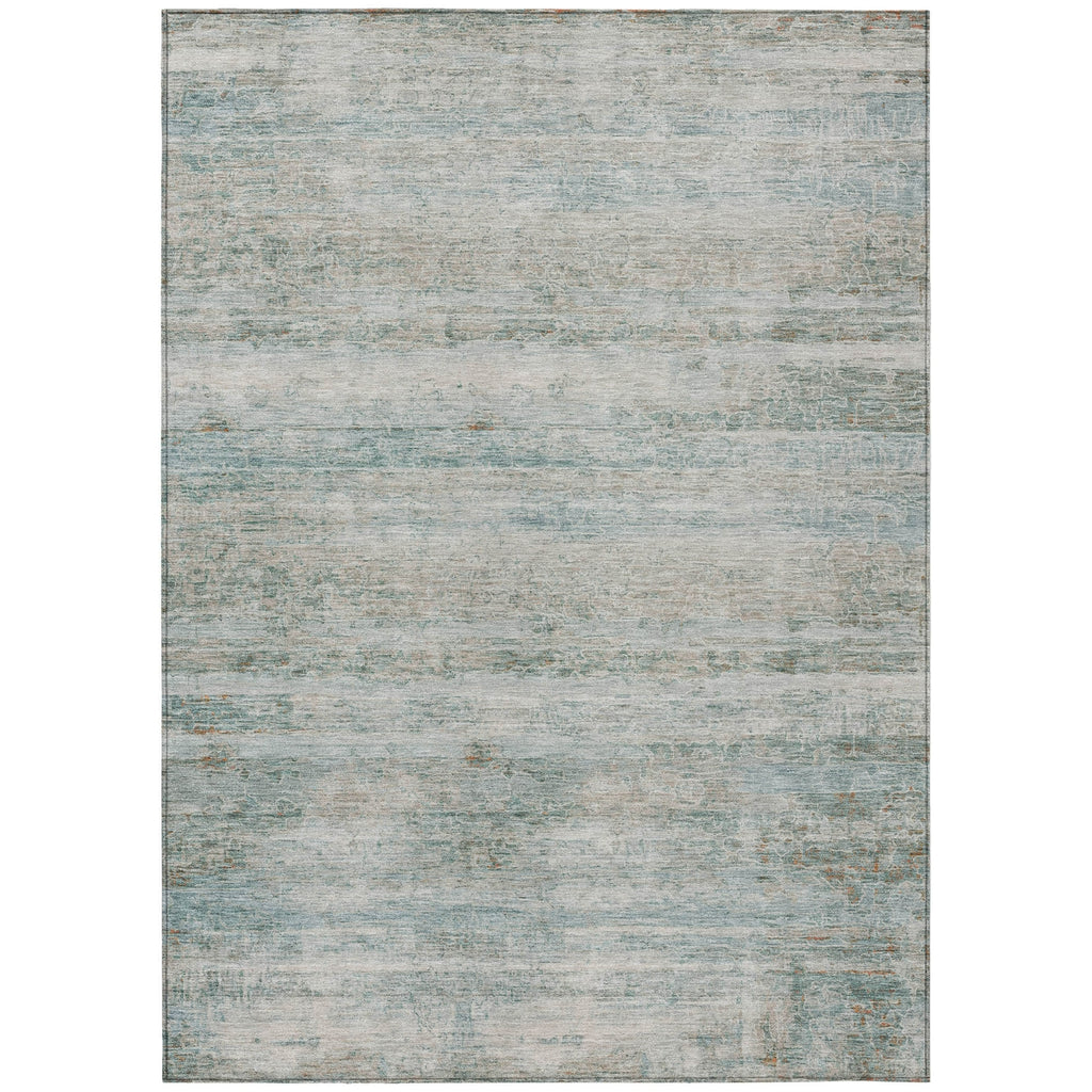 Piper Looms Chantille Stripes ACN2154 Aqua Machine Washable Area Rug main image