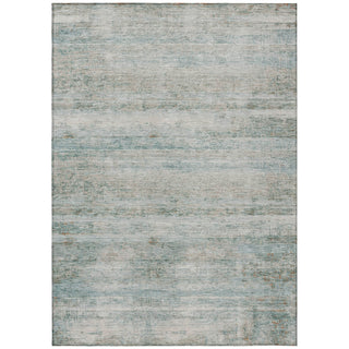 Piper Looms Chantille Stripes ACN2154 Aqua Machine Washable Area Rug main image