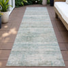 Piper Looms Chantille Stripes ACN2154 Aqua Machine Washable Area Rug Runner Outdoor Lifestyle Image Feature