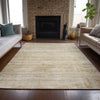 Piper Looms Chantille Stripes ACN2154 Brown Machine Washable Area Rug Lifestyle Image Feature
