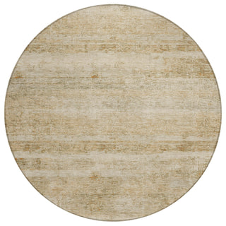 Piper Looms Chantille Stripes ACN2154 Brown Machine Washable Area Rug Round Main Image