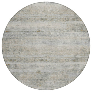Piper Looms Chantille Stripes ACN2154 Granite Machine Washable Area Rug Round Main Image