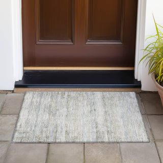 Piper Looms Chantille Stripes ACN2154 Granite Machine Washable Area Rug Scatter Outdoor Lifestyle Image Feature