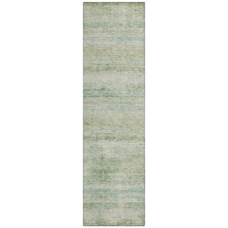Piper Looms Chantille Stripes ACN2154 Green Machine Washable Area Rug Runner Main Image