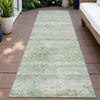 Piper Looms Chantille Stripes ACN2154 Green Machine Washable Area Rug Runner Outdoor Lifestyle Image Feature